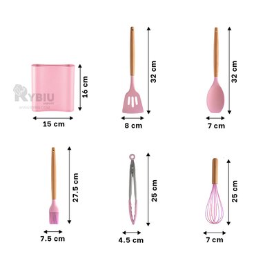 SET UTENSILIOS RYBIU CO29871 ROSADO COMBO CUCHARA GRANDE + GIFT MINIAGENDA