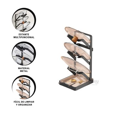 DIVISOR RYBIU CO29880 ACERO INOXIDABLE NEGRO ORDENADOR + LIGAS REGALO