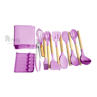 COMBO DE ESPATULA DE SILICIONA COLOR LILA Y+REGALO STICKERS