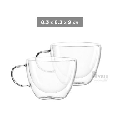 VASO RYBIU DURO DE 250ML 8.3X8.3X9CM +REGALO LIGAS PARA PEINAR 254