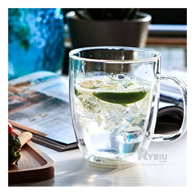 VASO RYBIU UTIL DE 250ML 8X8X11CM + BANDERITAS ADHESIVAS 253