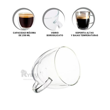 TAZON RYBIU RESISTENTE AL CALOR 250ML 8.3X8.3X9CM + GIFT STICKERS 254