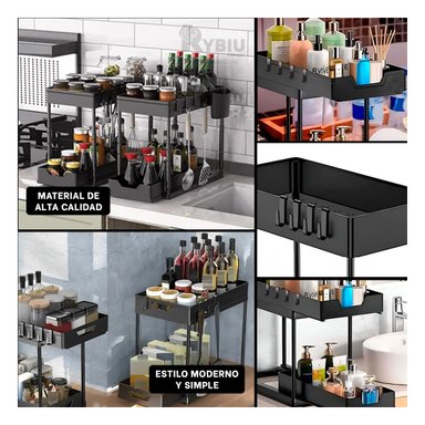 ORGANIZADOR RYBIU HO29667 NEGRO MODERNO Y SIMPLE + ENVOLTORIO REGALO