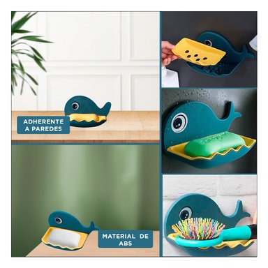 RECIPIENTE RYBIU AZUL PARA JABON + POST IT ADHESIVOS