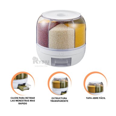 DISPENSADOR RYBIU CO30394 BLANCO FUNCIONAL MOVIL 6KG + PAPEL REGALO