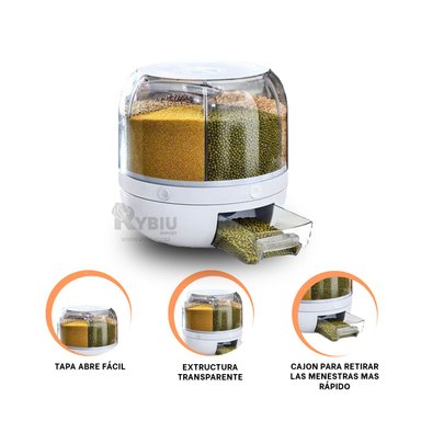 EXPENDEDOR RYBIU CO30394 BLANCO UTIL COCINA 6KG + BANDERITAS ADHESIVAS