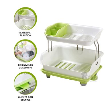 SECADOR VERSATIL DE PLATO 2N VERDE Y+ENVOLTORIO DE REGALO