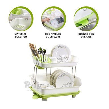ESCURRIDOR RYBIU CO30400 VERDE SECADOR DINAMICO VAJILLA 2N + REGALO AGENDITA