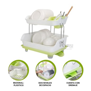 ESCURRIDOR RYBIU CO30400 VERDE SECADOR EFECTIVO VAJILLA 2N + REGALO STICKERS