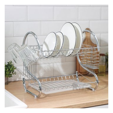 ESCURRIDOR RYBIU CO30401 PLATEADO SECADOR EFECTIVO VAJILLA + REGALO STICKERS