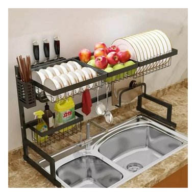 ESCURRIDOR RYBIU CO30407 NEGRO BANDEJA SECADO PLATOS 85 CM + ENVOLTORIO REGALO