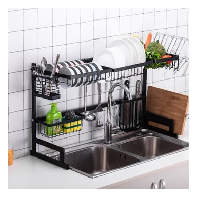 ESCURRIDOR RYBIU CO30407 NEGRO BANDEJA CUBIERTOS SUTIL MODELO 85 CM + GIFT STICKERS