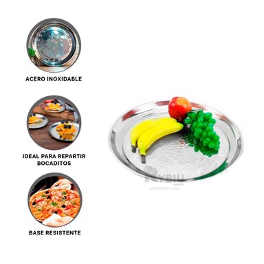 BANDEJA RYBIU CO30359 FUENTE FACIL UTILIZAR 40X40 CM + GIFT STICKERS