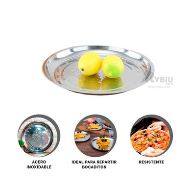 BANDEJA RYBIU CO30359 FUENTE SIMPLE DISEÑO CIRCULAR 40X40 CM + REGALO AGENDITA