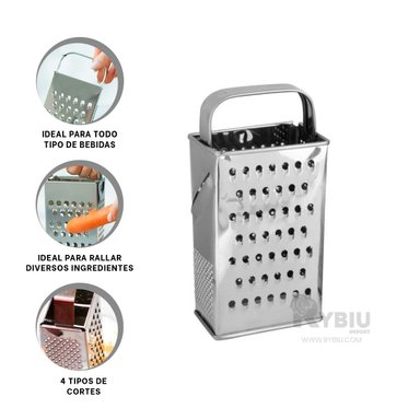 RALLADOR RYBIU CO30298 METAL PARTIDORA PECANAS TAMANO M + REGALO LIGAS PEINAR
