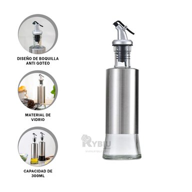 ENVASE EFICIENTE DE ACEITE 300 ML Y+BANDERITAS ADHESIVAS