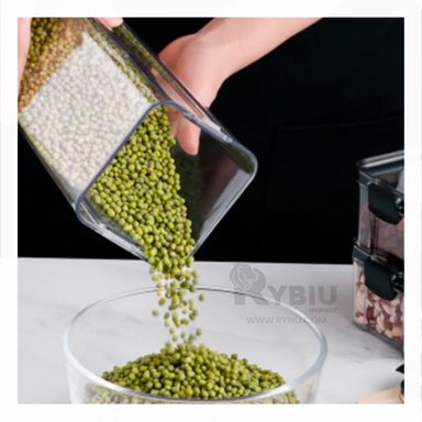 ORGANIZADOR RYBIU CO30412 TRANSPARENTE ENVASE ALMACEN PRETZELS 24X9 CM + BANDERITAS ADHESIVAS