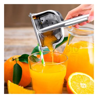 SET EXPRIMIDOR RYBIU CO30411 PLATEADO CITRICOS + PAPEL REGALO