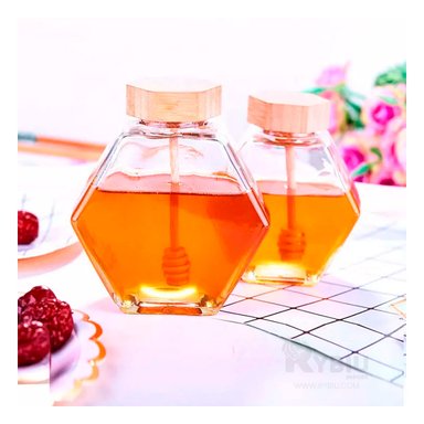 ENVASE RYBIU CO30413 TRANSPARENTE POTE SIROP 380 ML + LIGAS REGALO