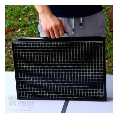 BBQ DE FACIL PORTABILIDAD EN NEGRO Y+REGALO STICKERS - 3