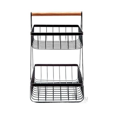 SET FRUTERO RYBIU CO30415 ACERO INOXIDABLE NEGRO ORGANIZADOR FUNCIONAL 2 ALMACENES + GIFT STICKERS