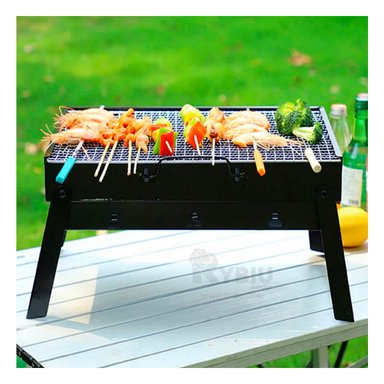 PARRILLA RYBIU CO30422 NEGRO MINI PORTATIL LIVIANA + PAPEL REGALO