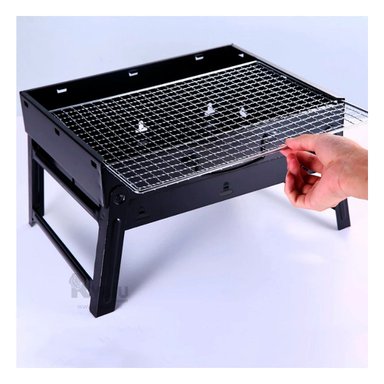 PARRILLA RYBIU CO30422 NEGRO MINI PORTATIL LIVIANA + PAPEL REGALO - 2