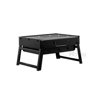 PARRILLA RYBIU CO30422 NEGRO MINI PORTATIL LIVIANA + PAPEL REGALO - 4