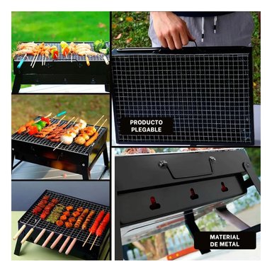 PARRILLA RYBIU CO30422 NEGRO ASADOR SALIDAS + LIGAS REGALO - 5