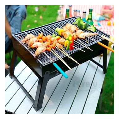 BBQ CON PATAS DESMONTABLES EN NEGRO Y+ENVOLTORIO DE REGALO - 2