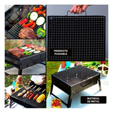 PARRILLA RYBIU CO30422 NEGRO ASADOR ADAPTABLE CARBON + POST-IT ADHESIVOS - 5