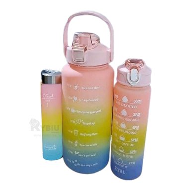 JUEGO BOTELLAS RYBIU CO29585 PASEOS ROSADO + REGALO STICKERS