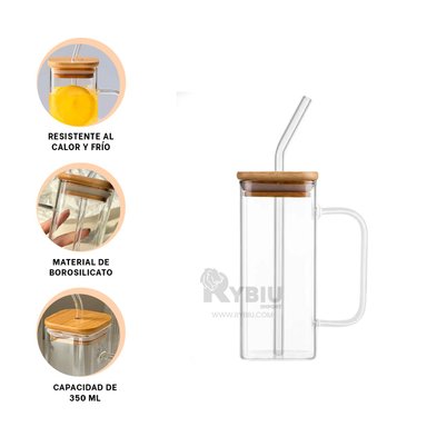 FRASCO CON ESTILO EN TRANSPARENTE 350ML Y+REGALO STICKERS