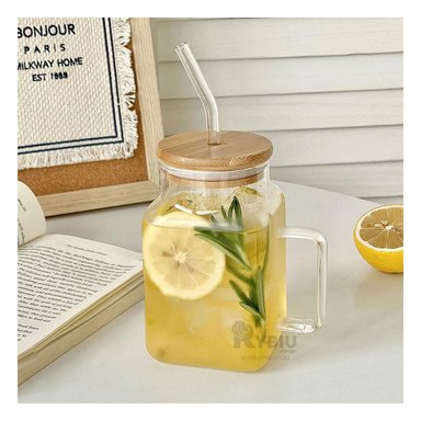 FRASCO UTIL CON POPOTE 500ML RYBIU CO32135 TRANSPARENTE +GIFT MINIAGENDA