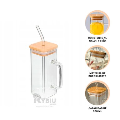 FRASCO UTIL Y POPOTE 350ML RYBIU CO32134 TRANSPARENTE +GIFT MINIAGENDA