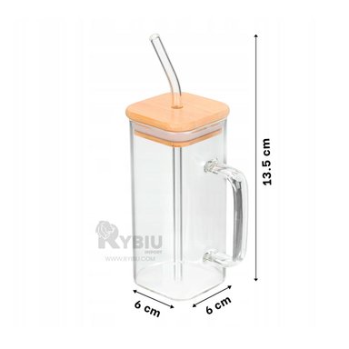 VASIJA DE VIDRIO 350ML RYBIU CO32134 TRANSPARENTE +LIGAS DE REGALO