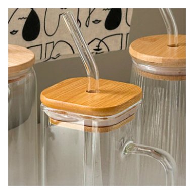 FRASCO ELEGANTE Y POPETE 350ML RYBIU CO32134 TRANSPARENTE +GIFT STICKERS