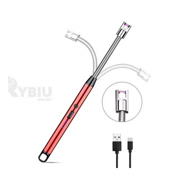 MECHEROS RYBIU CO30507 ROJO FACIL USAR RECARGABLE + GIFT STICKERS