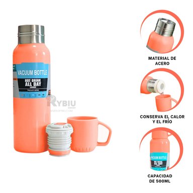 BOTELLA MULTIUSOS NARANJA 500ML Y+BANDERITAS ADHESIVAS