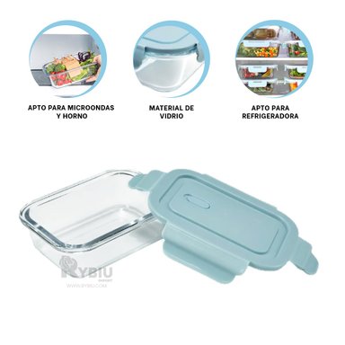 RECIPIENTE UTIL DE COMIDA CELESTE 410ML Y+REGALO STICKERS