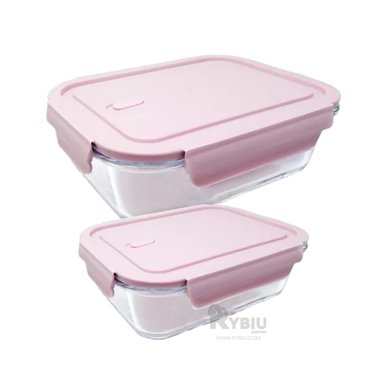 RECIPIENTE CON SELLADO UTIL RYBIU CO32516 VIDRIO ROSADO 410ML +REGALO AGENDITA