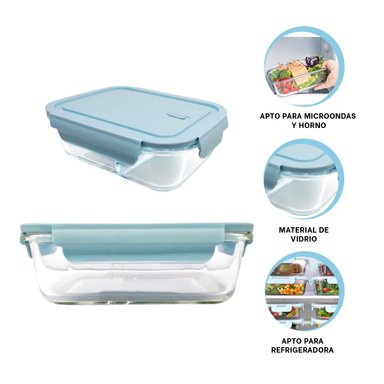 RECIPIENTE DE CONSERVACION CELESTE 410ML Y+GIFT MINIAGENDA