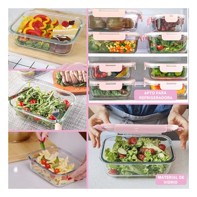 CONTENEDOR LINDO RYBIU CO32516 VIDRIO ROSADO 410ML +REGALO LIGAS PARA PEINAR