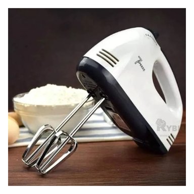BATIDORA DE MANO RYBIU CO30188 COMPACTA 7 VELOCIDADES EN BLANCO Y+PAPEL DE REGALO