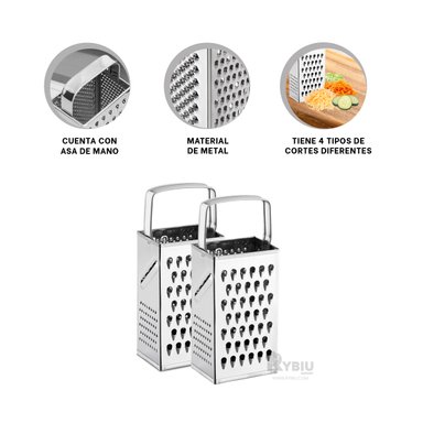 RALLADOR RYBIU CO30297 METAL PARTIDORA COMPACTA COCINAR + BANDERITAS ADHESIVAS