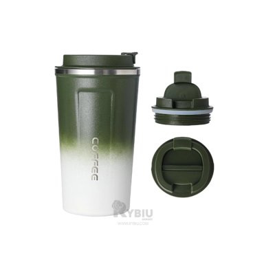ENVASE TERMICO CON SENSOR RYBIU VERDE CON BLANCO +LIGAS DE REGALO