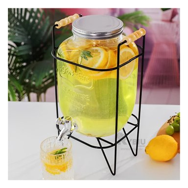 SURTIDOR RYBIU CO30193 TRANSPARENTE CON BASE METALICA 8L + REGALO STICKERS