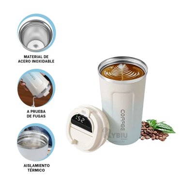 TAZA RESISTENTE RYBIU CO30264 CELESTE CON BLANCO +GIFT STICKERS