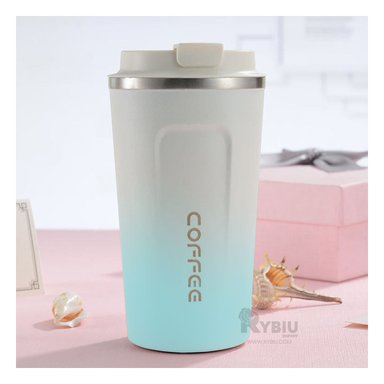 VASO CON PANTALLA LED RYBIU CO30264 CELESTE Y BLANCO +PAPEL DE REGALO