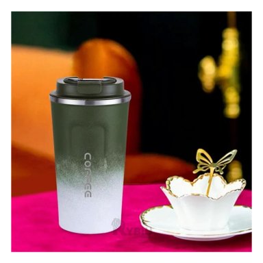 TAZA TERMO FUNCIONAL RYBIU VERDE CON BLANCO +ENVOLTORIO DE REGALO